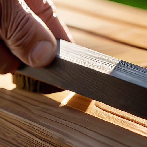 Restoring weathered teak wood with a keen eye.
