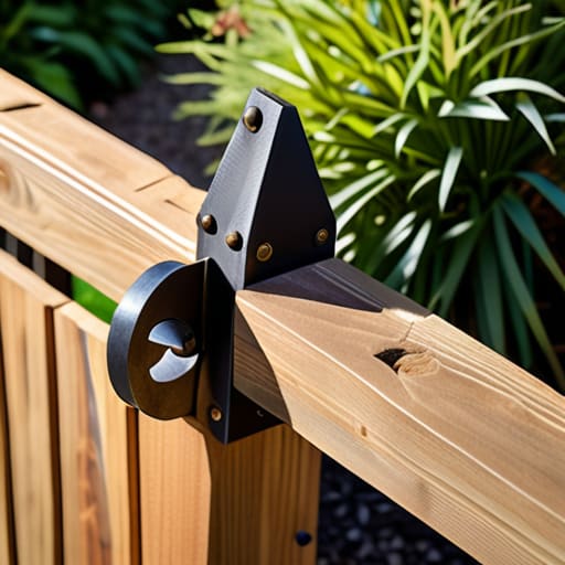 Installing a gate brace for permanent stability.