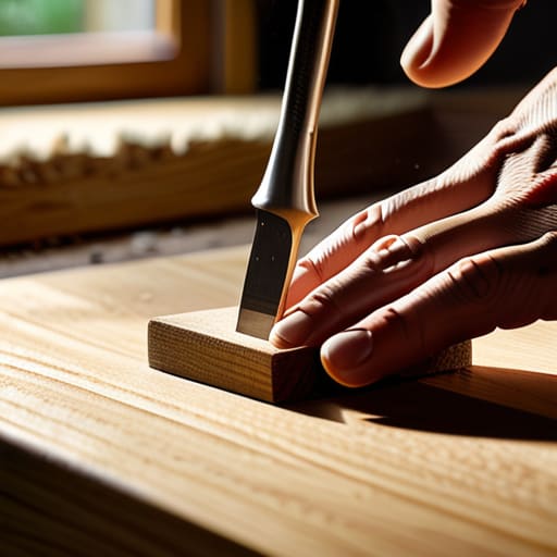 Repairing a wooden worktop: A job well done.