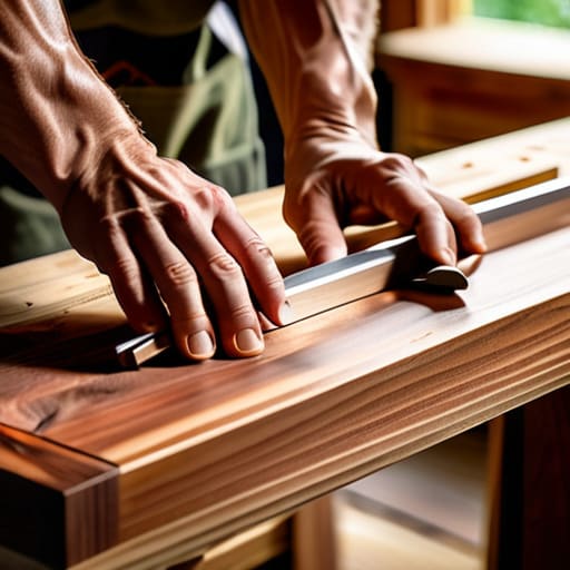 Craftsman finishing the job with tight joints.
