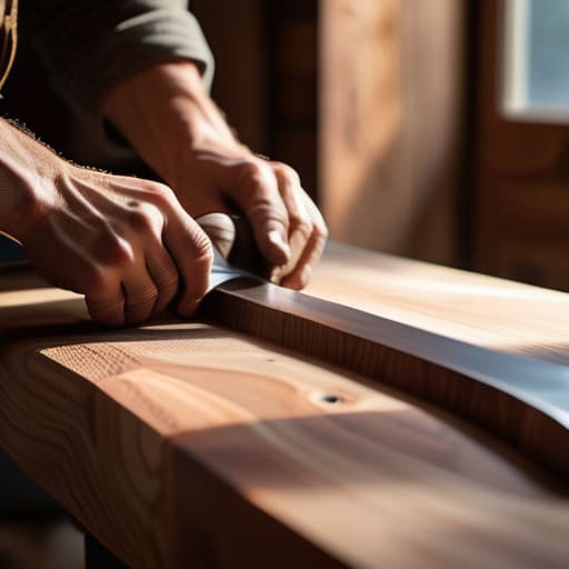 Handcrafting furniture during The Final Check.