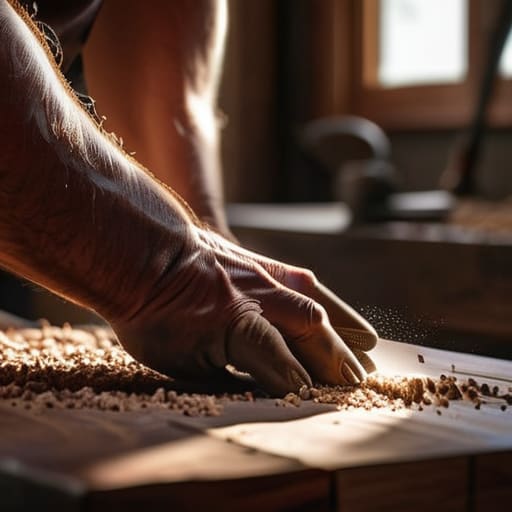 Woodworker performing The Final Cut.
